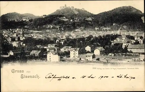 Ak Lutherstadt Eisenach in Thüringen, Panorama