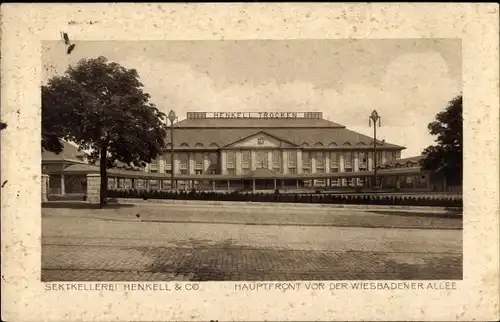 Ak Wiesbaden Biebrich, Sektkellerei Henkell u. Co., Wiesbadener Allee