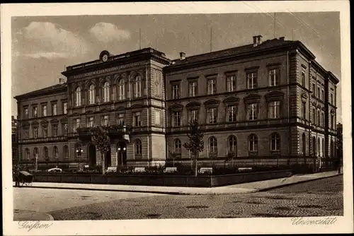 Ak Gießen an der Lahn Hessen, Universität, Außenansicht