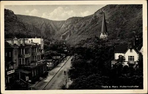 Ak Thale im Harz, Hubertusstraße, Kirche