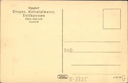 Ak Kipsdorf Altenberg im Erzgebirge, Kolonialwaren, Delikatessen