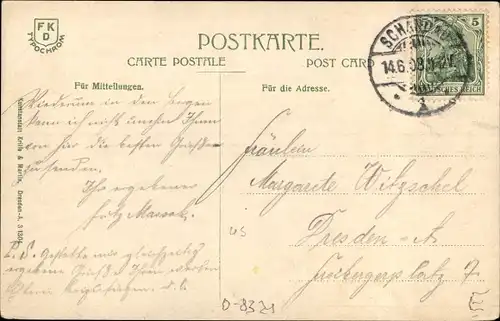 Ak Bad Schandau Elbe, Gasthof Schrammsteinbaude im Zahnsgrunde