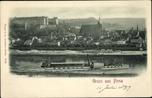 Ak Pirna in Sachsen, Panorama