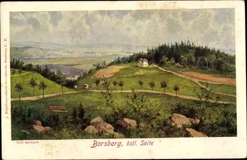 Künstler Ak Dresden Schönfeld Weißig Borsberg Sachsen, Östl. Seite