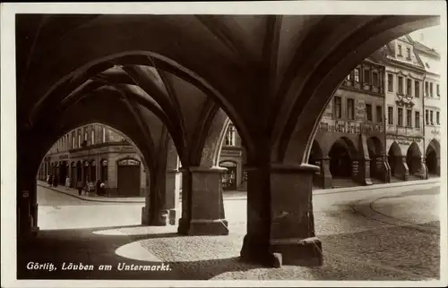 Ak Görlitz, Läuben am Untermarkt, Großhandlung