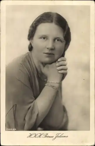 Ak Prinzessin Juliana der Niederlande, Portrait