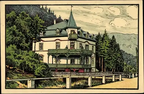 Ak Kipsdorf Altenberg im Erzgebirge, Villa Waldburg