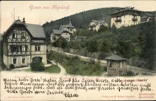 Ak Kipsdorf Altenberg im Erzgebirge, Villa Waldwinkel, Emmenklause