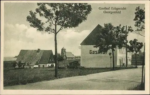 Ak Zinnwald Georgenfeld Altenberg im Erzgebirge, Gasthof Erbgericht