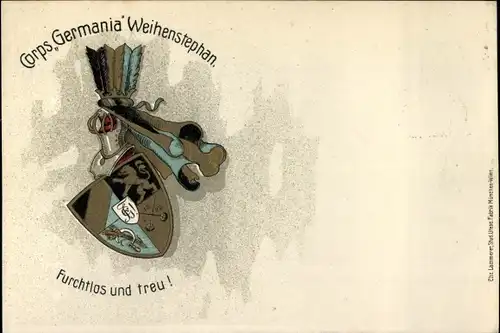 Studentika Litho Weihenstephan Freising in Oberbayern, Corps Germania