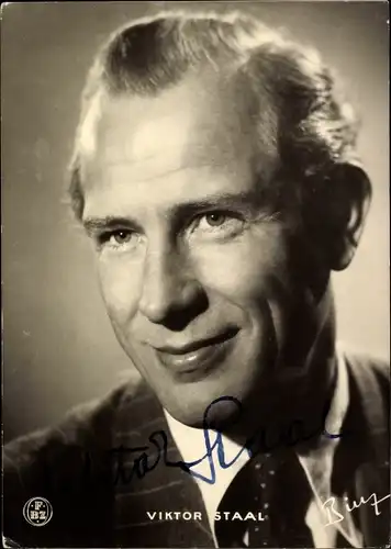 Ak Schauspieler Viktor Staal, Portrait, Autogramm