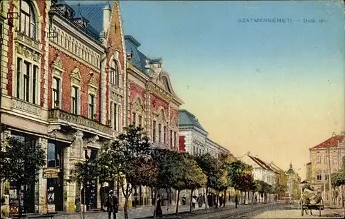 Ak Satu Mare Szatmárnémeti Rumänien, Straßenpartie