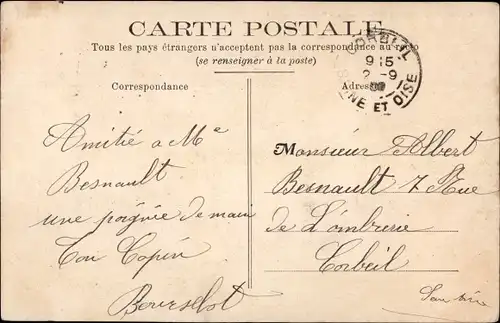 Ak Vincennes Val de Marne, Quartier Carnot, Batiment central, Platz, Allee