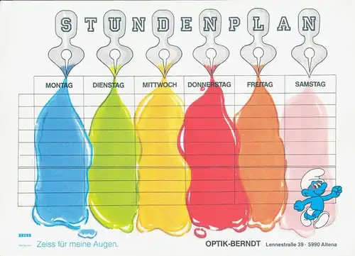 6 Stundenpläne von Benjamin Blümchen, diverse Pläne und Größen