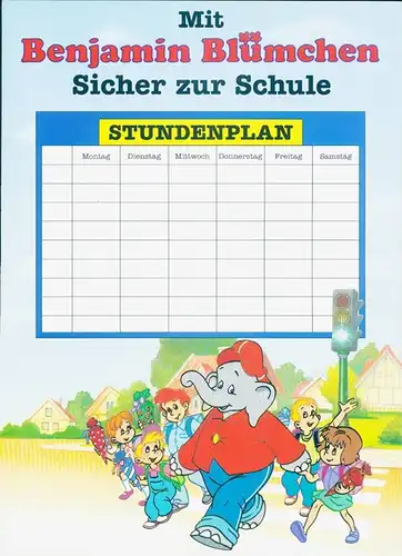 8 Stundenpläne von Benjamin Blümchen, diverse Pläne und Größen