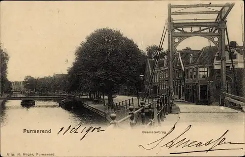 Ak Purmerend Nordholland Niederlande, Beemsterbrug