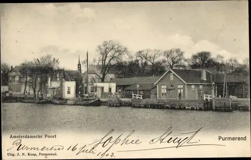 Ak Purmerend Nordholland Niederlande, Amsterdamsche Poort