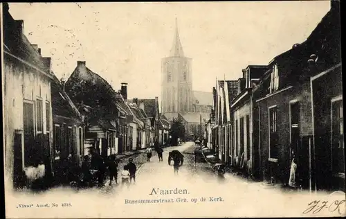 Ak Naarden Nordholland Niederlande, Bussummerstraat, Kirche