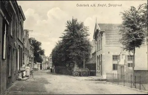 Ak Ouderkerk aan de Amstel Nordholland, Blick in die Dorfstraße