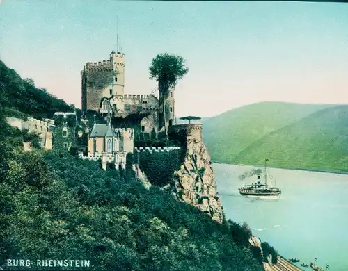 Chromo Foto Trechtingshausen am Rhein, Burg Rheinstein