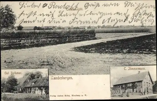 Ak Landesbergen in Niedersachsen, Totalansicht, Gut Bothmer, Wohnhaus C. Zimmermann