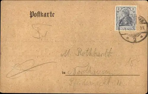 Studentika Ak Gruß von dem Einjährigencommers 1905