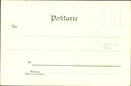 Litho Celle in Niedersachsen, Bahnhof, Rathaus, Schloss, Kriegerdenkmal