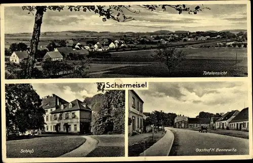 Ak Trzemeszno Lubuskie Schermeisel Ostbrandenburg, Schloss, Gasthof Bennewitz