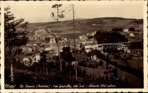 Ak La Louvesc Ardèche, Panorama von Süden