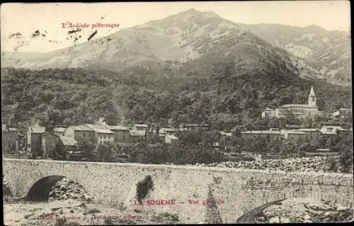 Ak La Souche Ardeche, Ortsansicht