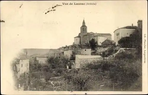 Ak Laurac Ardeche, Ortsansicht