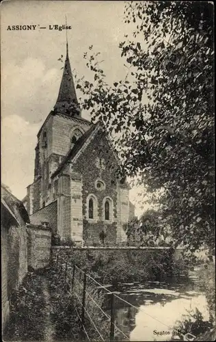 Ak Assigny Seine Maritime, L'Eglise