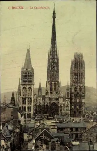 Ak Rouen Seine-Maritime, La Cathedrale