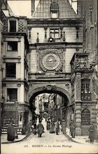 Ak Rouen Seine-Maritime, La Grosse Horloge