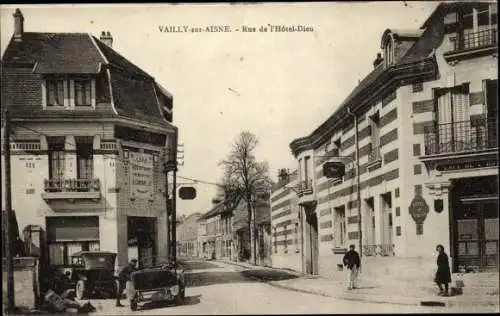 Ak Vailly-sur-Aisne, Rue de l'Hotel-Dieu