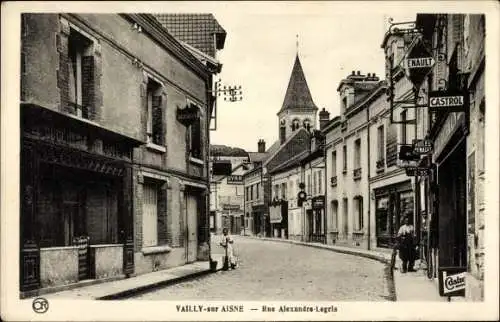 Ak Vailly-sur-Aisne, Rue Alexandre Legris