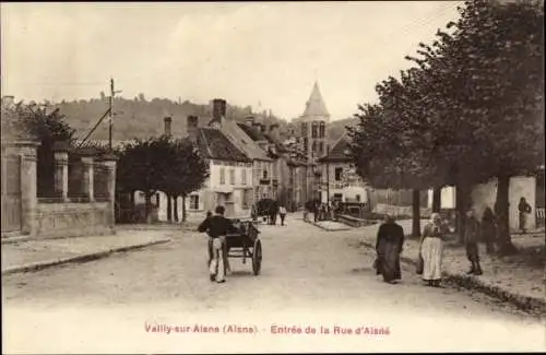 Ak Vailly-sur-Aisne, Eingang von der Rue d'Aisne