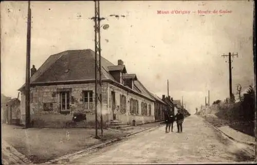 Ak Mont d'Origny Aisne, Route de Guise