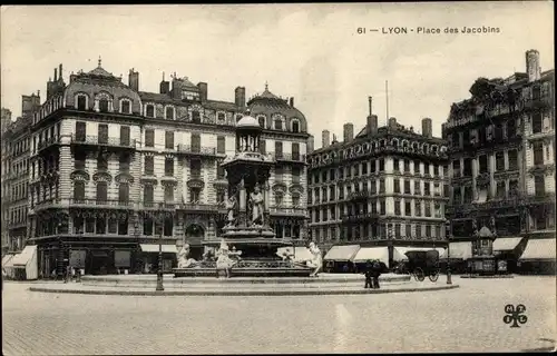 Ak Lyon Rhône, Place des Jacobins