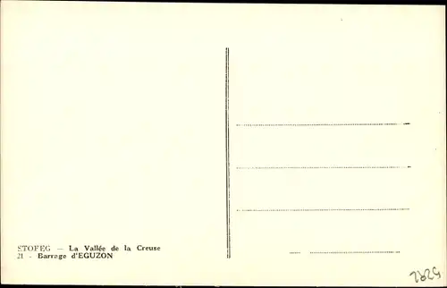 Ak Eguzon Indre, Staudamm, Creuse-Tal