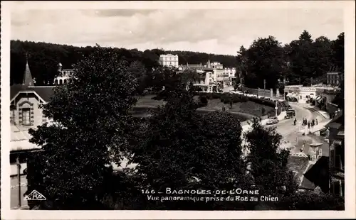 Ak Bagnoles de l'Orne Orne, Panoramablick vom Roc au Chien