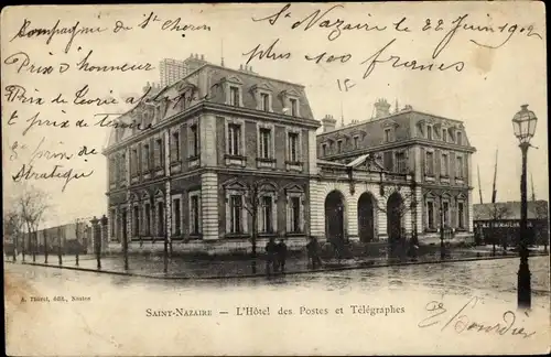 Ak Saint-Nazaire Loire Atlantique, Hôtel des Postes et Tèlégraphes