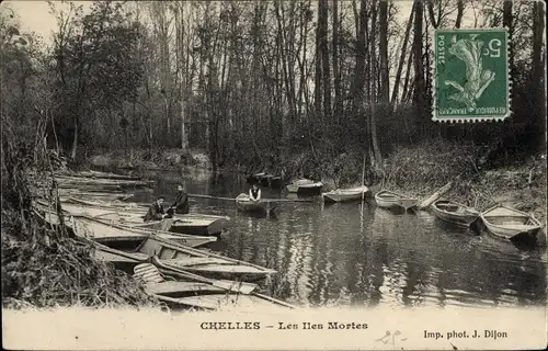 Ak Chelles Seine et Marne, Die Toten Inseln