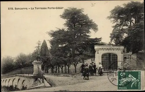 Ak Sancerre Cher, La Terrasse Porte Ceśar