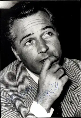 Ak Schauspieler Rossano Brazzi, Portrait, Autogramm
