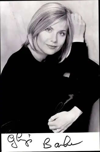 Foto Schauspielerin Glynis Barber, Portrait, Autogramm