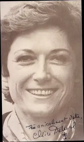 Foto Schauspielerin Claire Deluca, Portrait, Autogramm