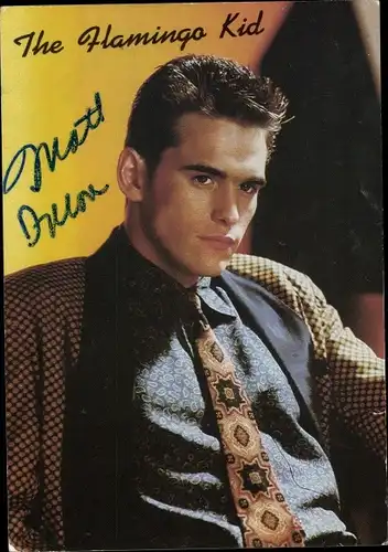 Foto Schauspieler Matt Dillon, Portrait, The Flamingo Kid, Autogramm