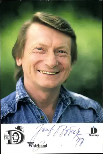 Autogrammkarte Josef Dvořák, Portrait, Autogramm