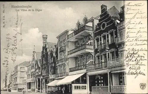 Ak Blankenberghe Blankenberge Westflandern, Les Villas de la Digue